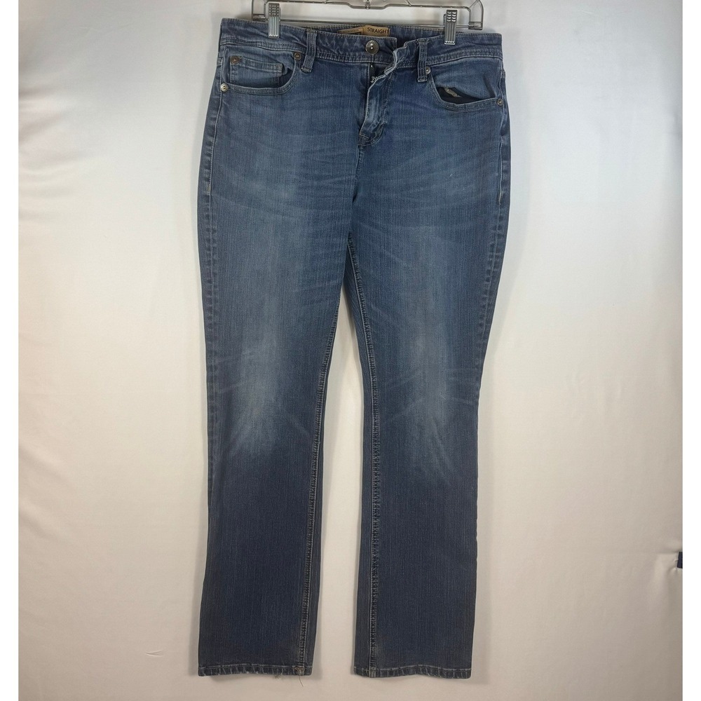 Seven7 Premium Denim Mens Straight Fit Jeans Blue Medium Wash W34 L34 Stretch